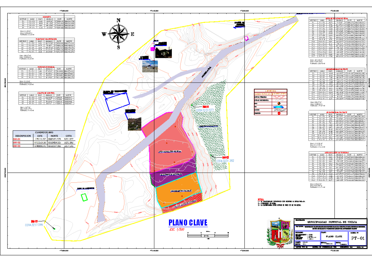Plano Clave- Botadero- Chilca-Layout 1 - POZO DE LEXIVIADOS ACCESO A LA ...