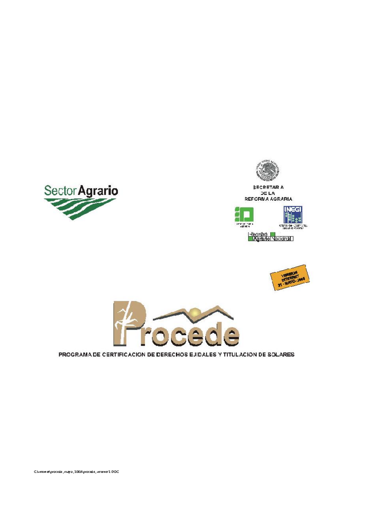 PROCEDE: Objetivos y Procedimiento del Programa de Certificación ...