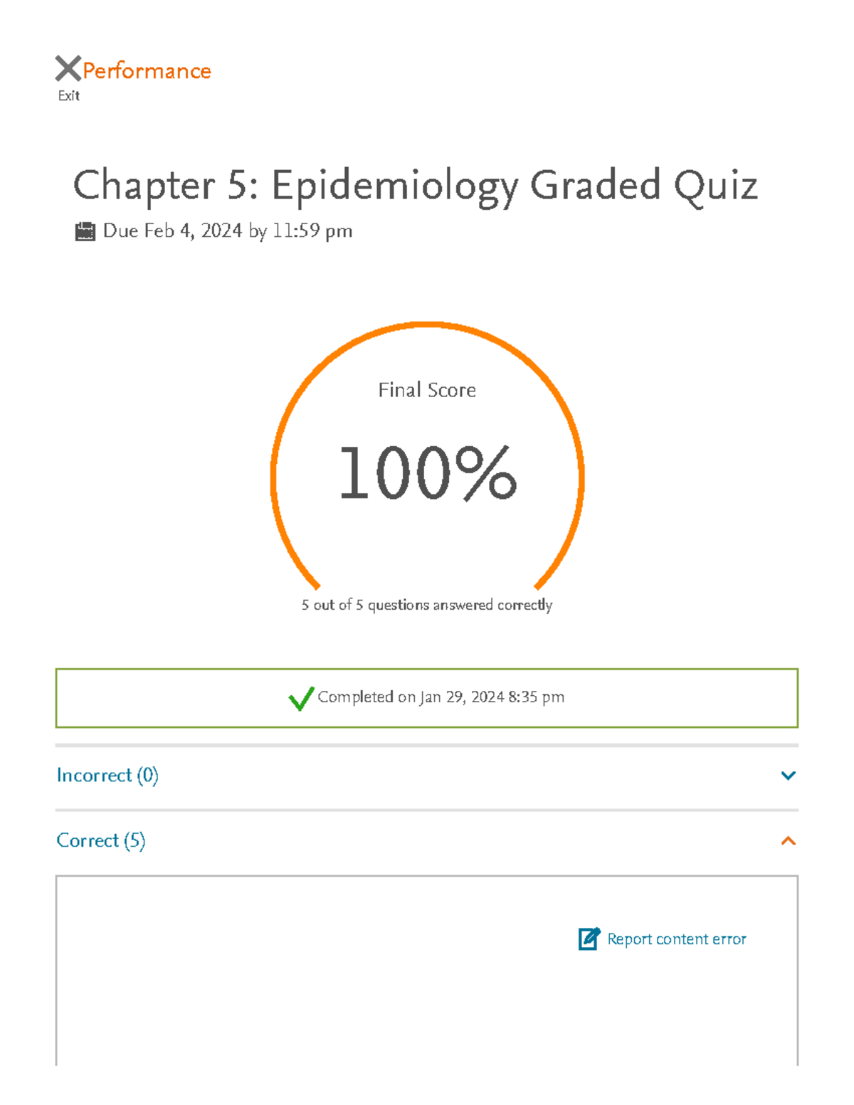444 Sherpath Chapter 5: Epidemiology Graded Quiz Insights - Studocu