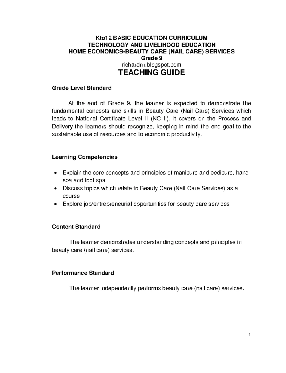 DLL Cookery 9 Week 1 Lesson Log: Enhancing PECs Understanding - Studocu
