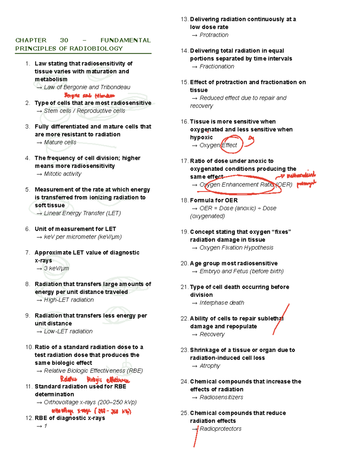 CHAPTER 30-31 RADBIOLOGY FUNDAMENTAL PRINCIPLES & TERMS - Studocu