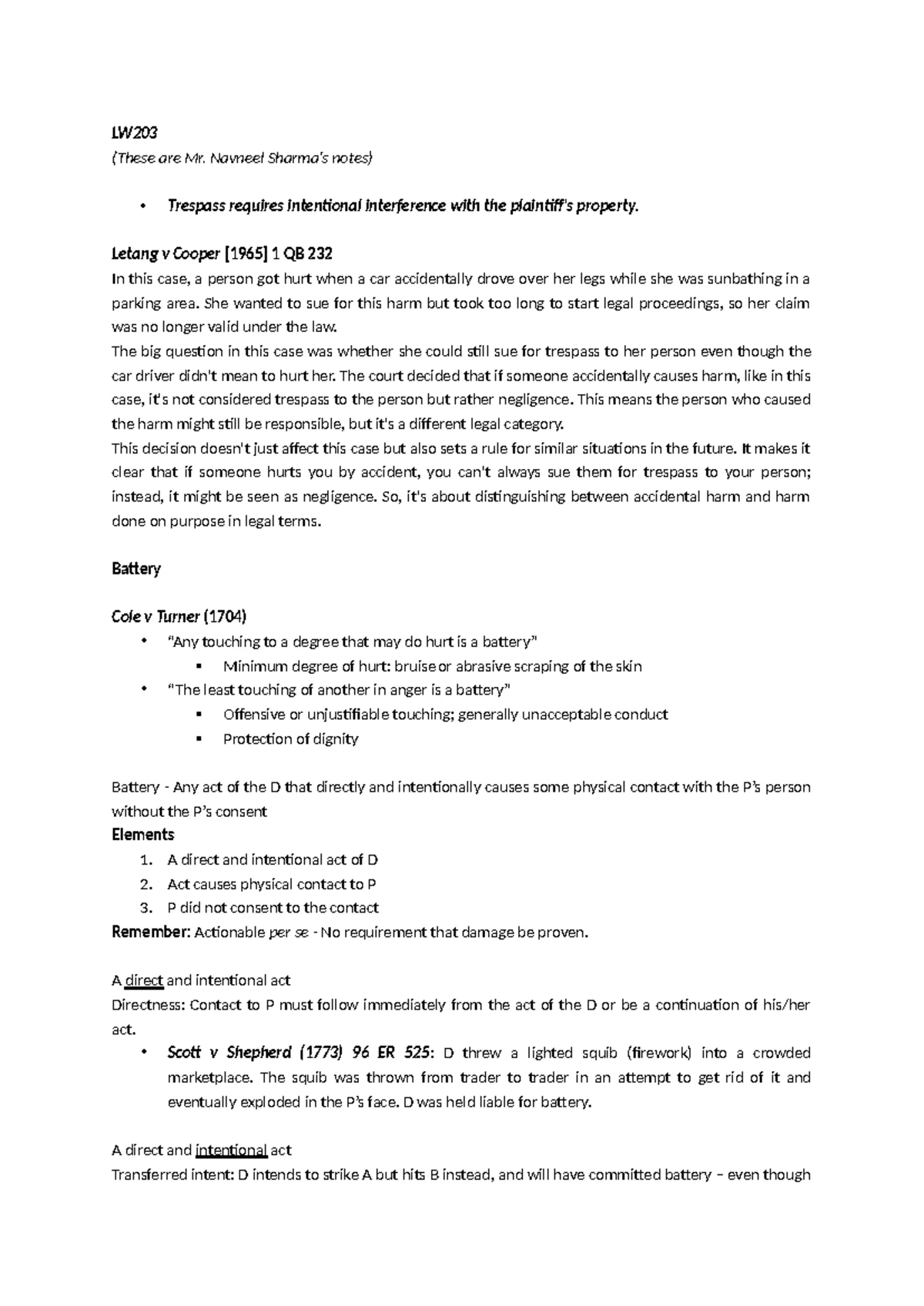 Bolam Test Overview in Torts: Key Points & Case Summaries - Studocu