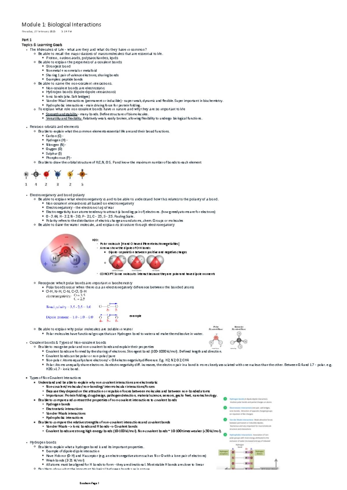 Module 1: Biological Interactions - Key Concepts and Learning Goals ...