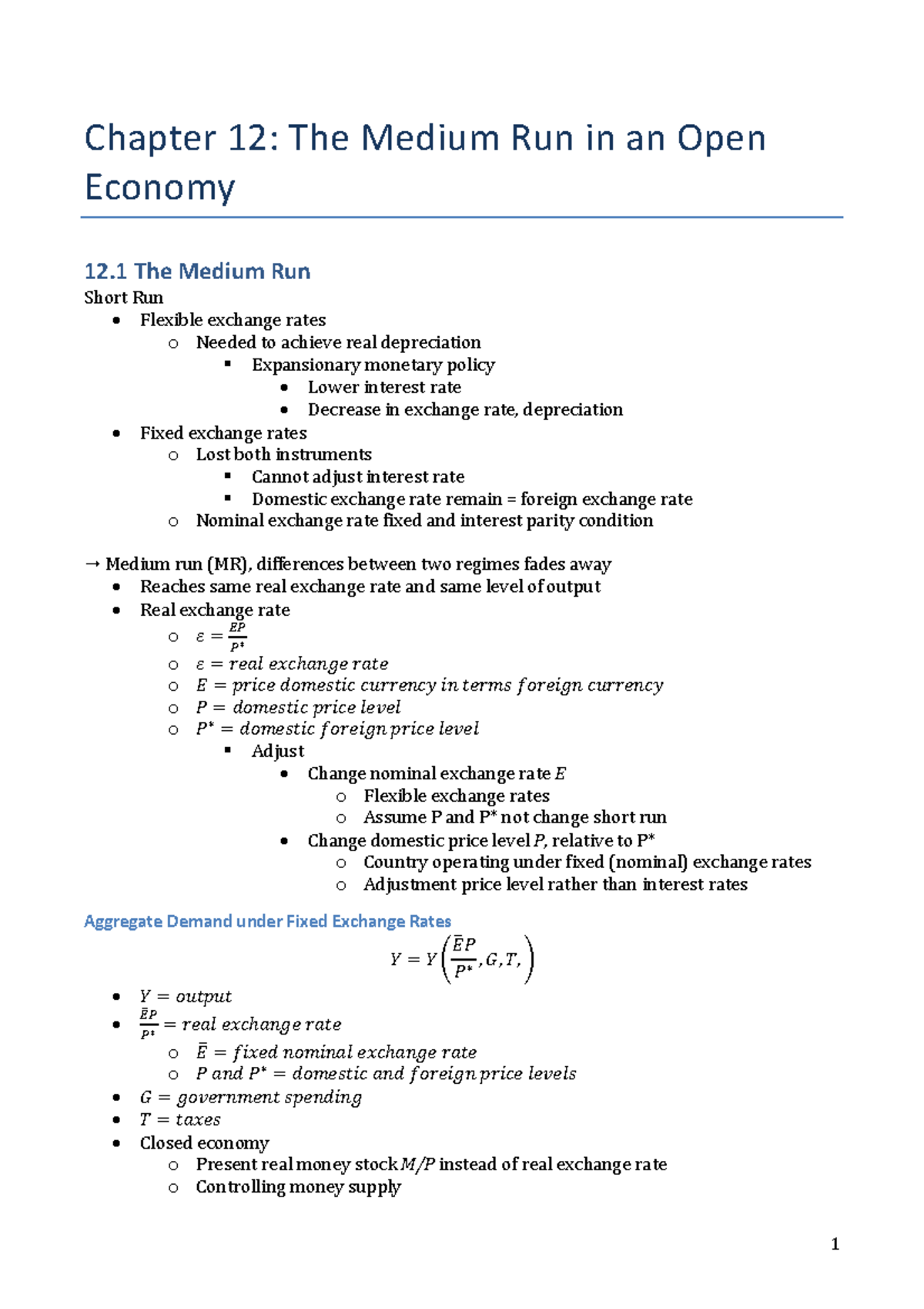 Summary of Macroeconomics: A European Perspective - Ch. 12-21 Insights - Document Preview