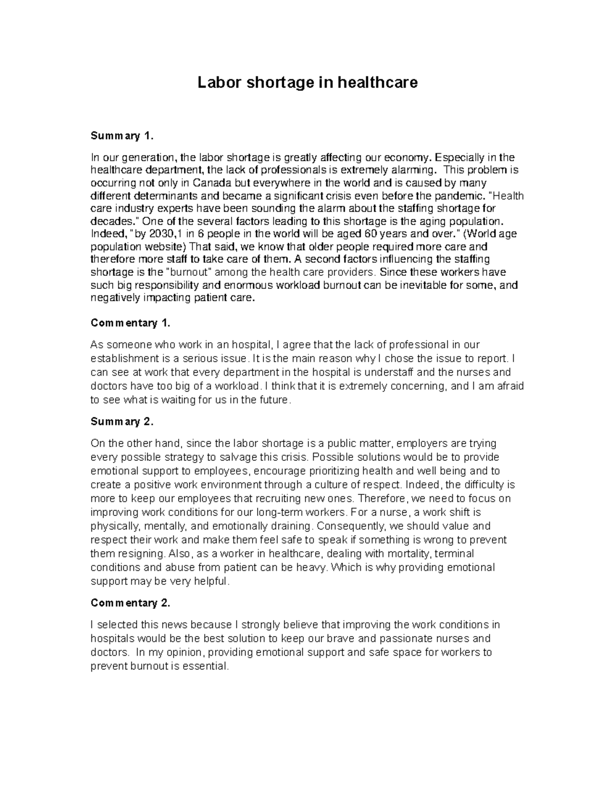 Labor Shortage Impact on Healthcare: Causes and Solutions Analysis ...