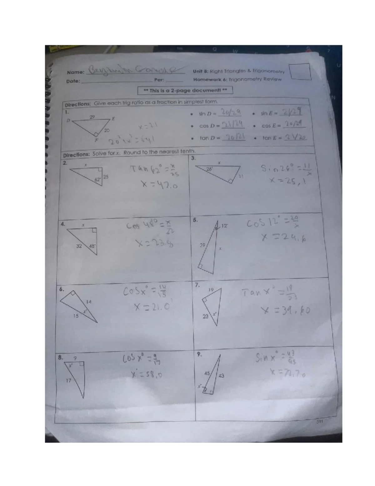 Math 101: Triangle Proofs Activity and Solutions - Studocu