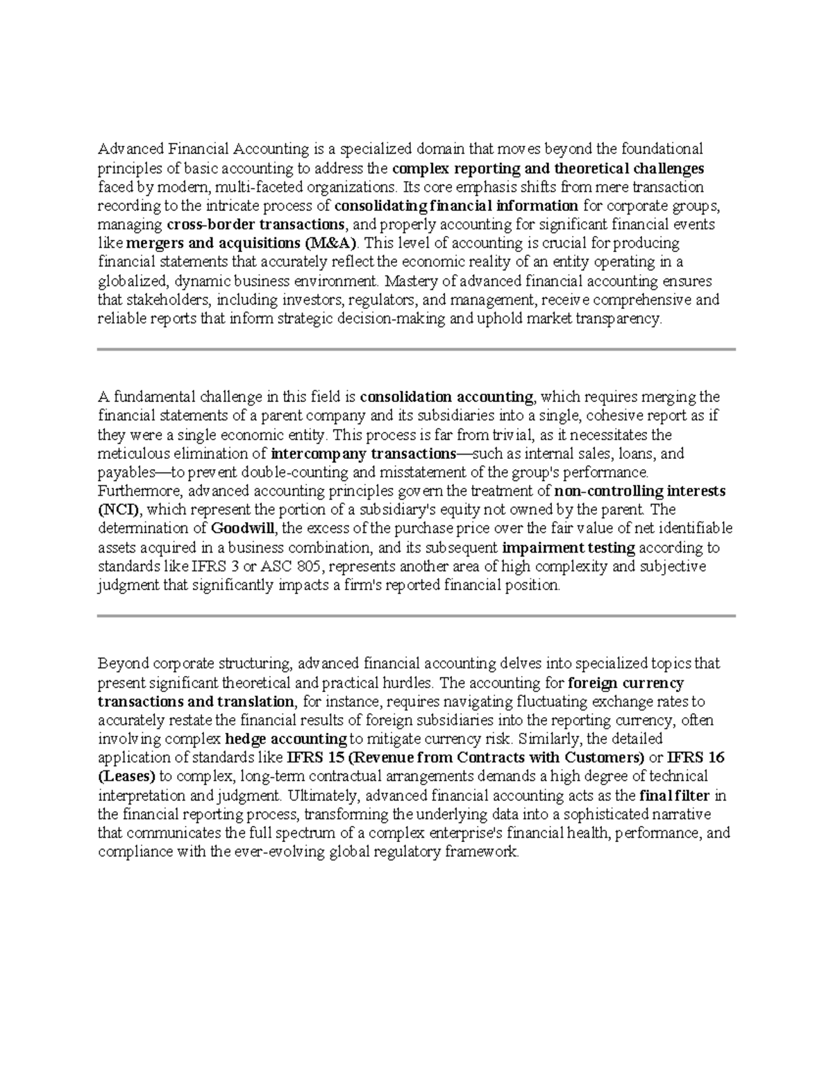 AFAR - Advanced Financial Accounting: Key Concepts and Challenges - Studocu