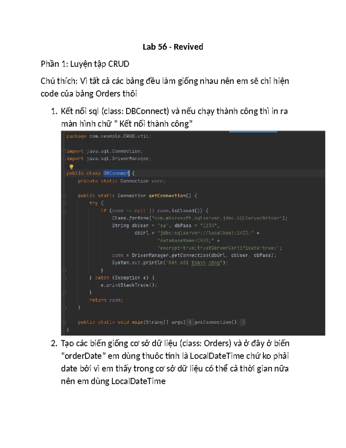 FA25 JAV101 Lab 56 Revived: Luyện Tập CRUD và Giao Diện Web - Studocu