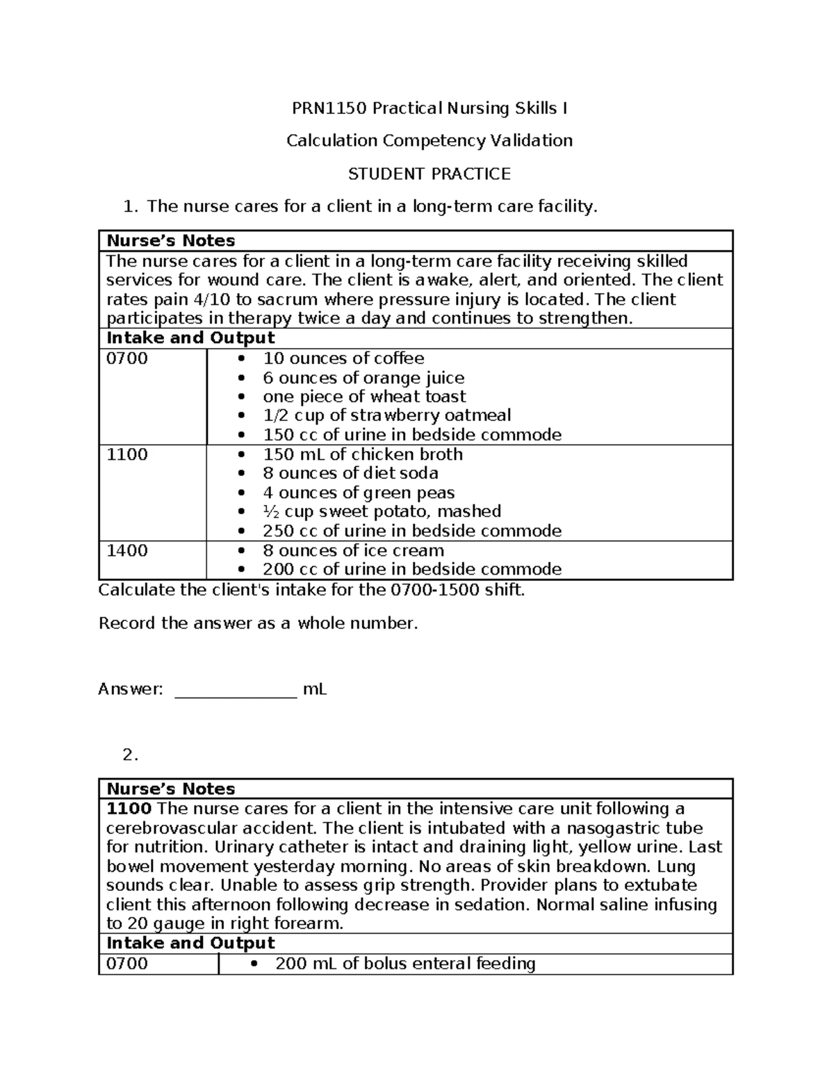 Advanced Dosage Calculation Practice Questions (ADC 101) - Studocu