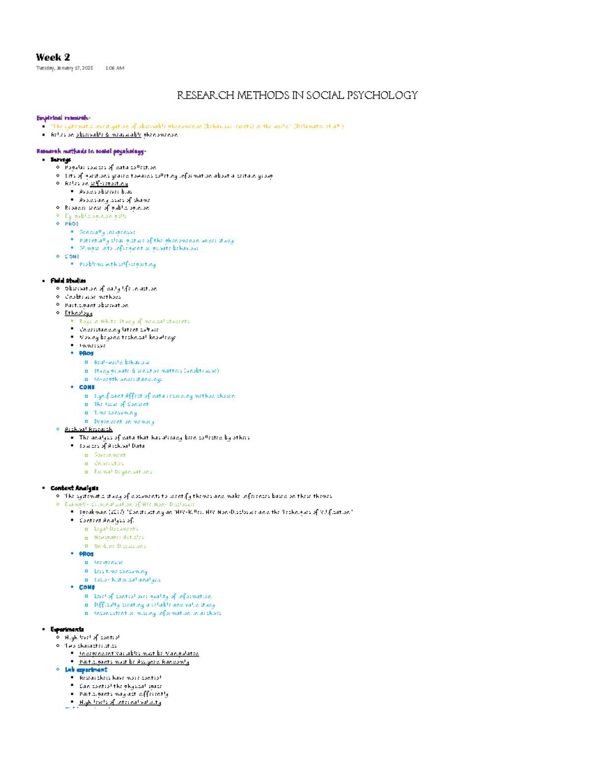 Socpsy 1Z03 - Week 2 Lecture Notes on Research Methods in Social ...