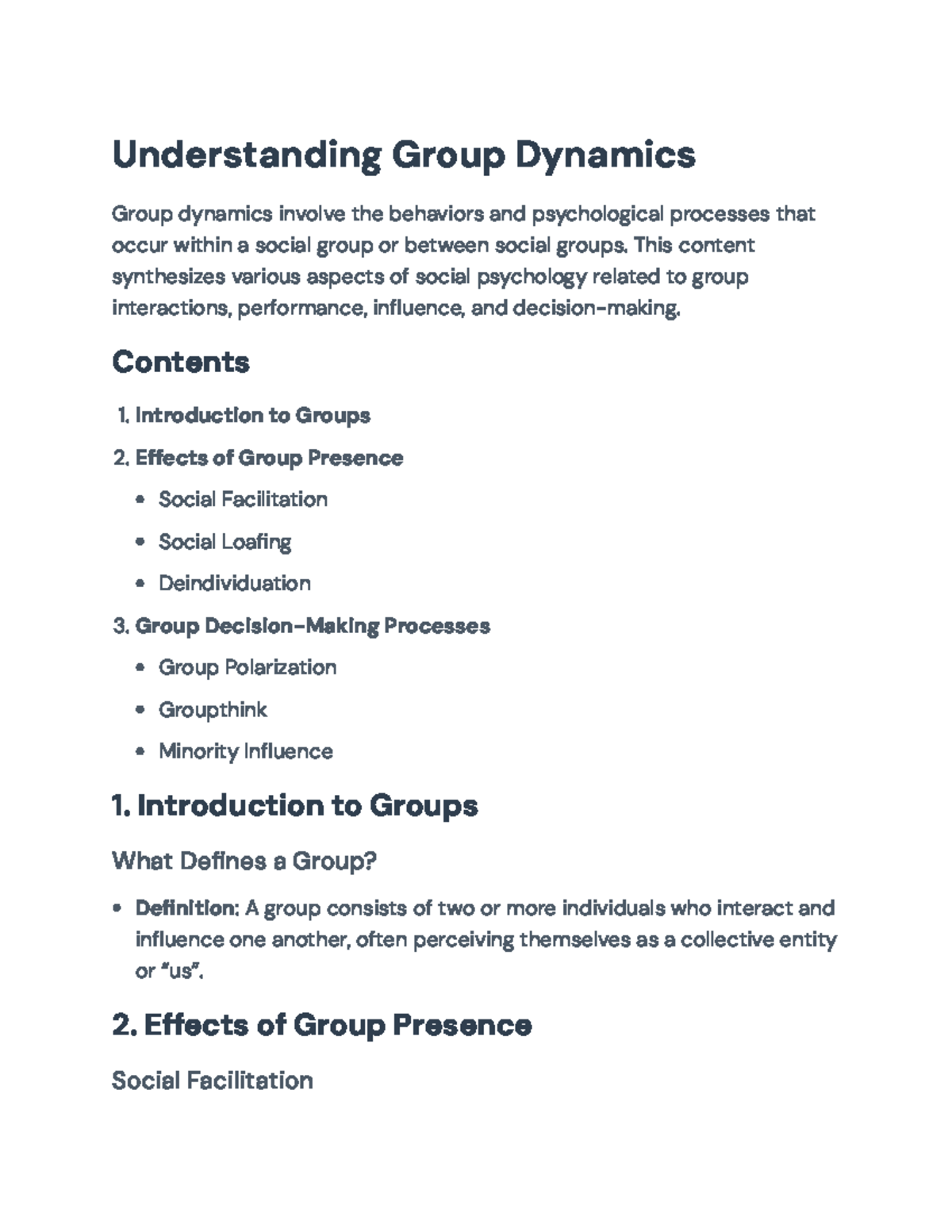 Understanding Group Dynamics: Social Psychology Concepts and Effects ...