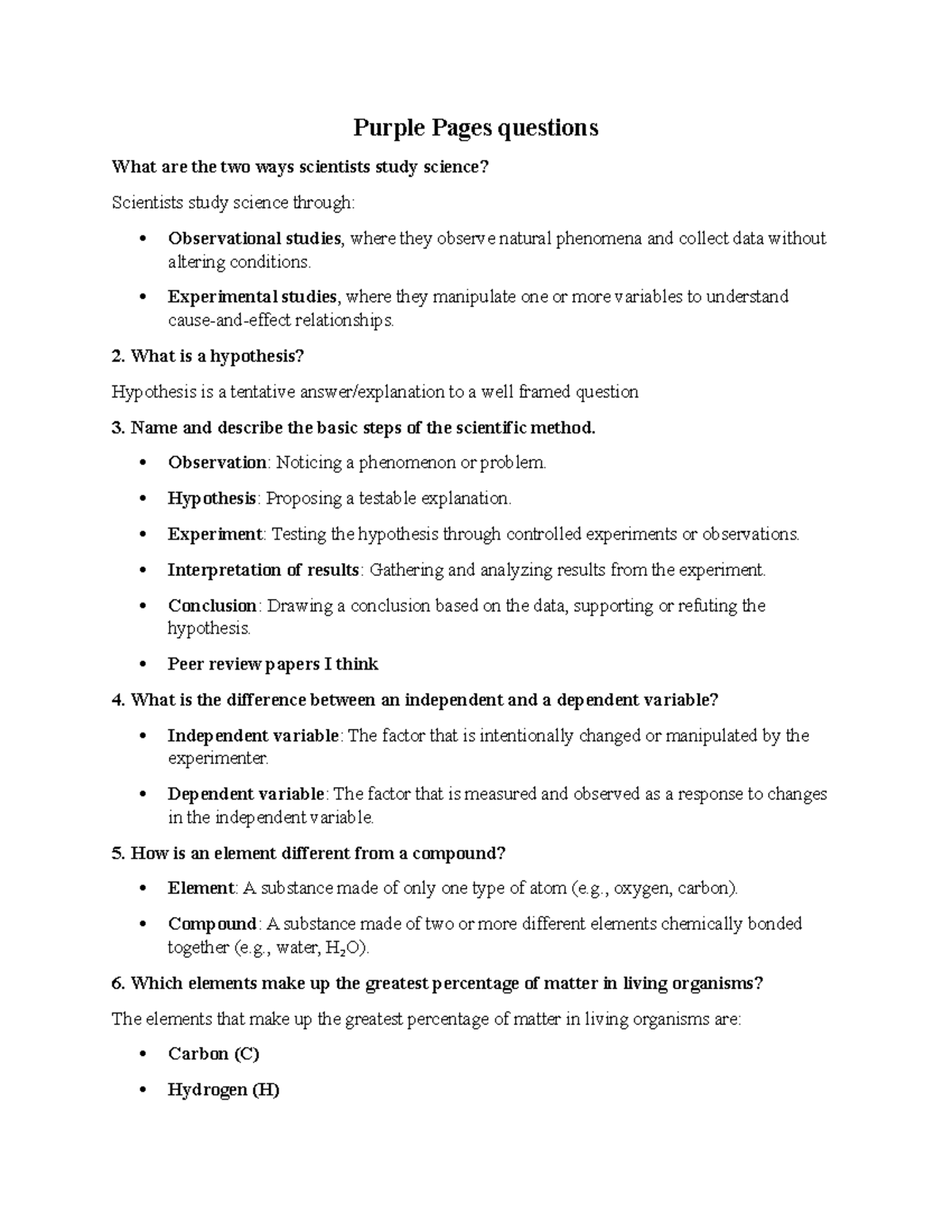 1Purple Pages questions 1 - Purple Pages questions What are the two ...