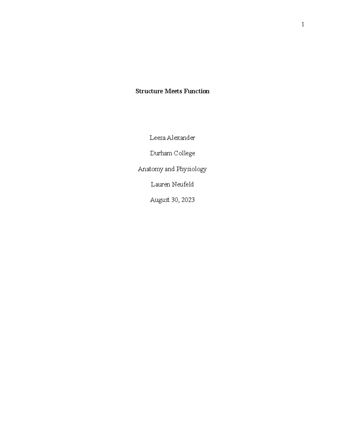 Anatomy & Physiology: Structure Meets Function Overview (AP 101) - Studocu