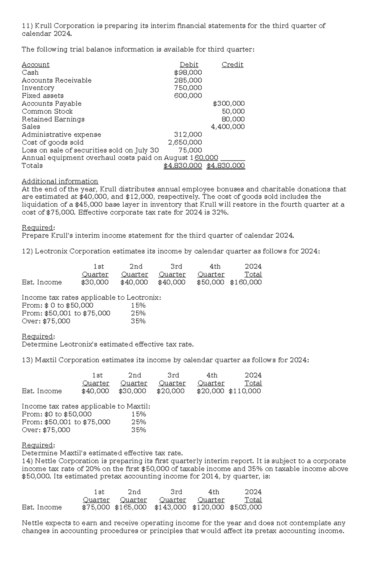 Interim & Segment Reporting Analysis for Course 2 - Studocu