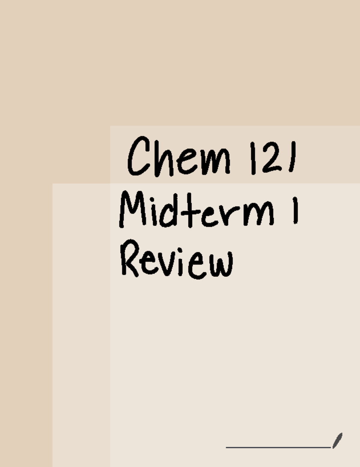 Chem 121 Midterm 1 Review - Key Concepts and Practice Questions - Studocu