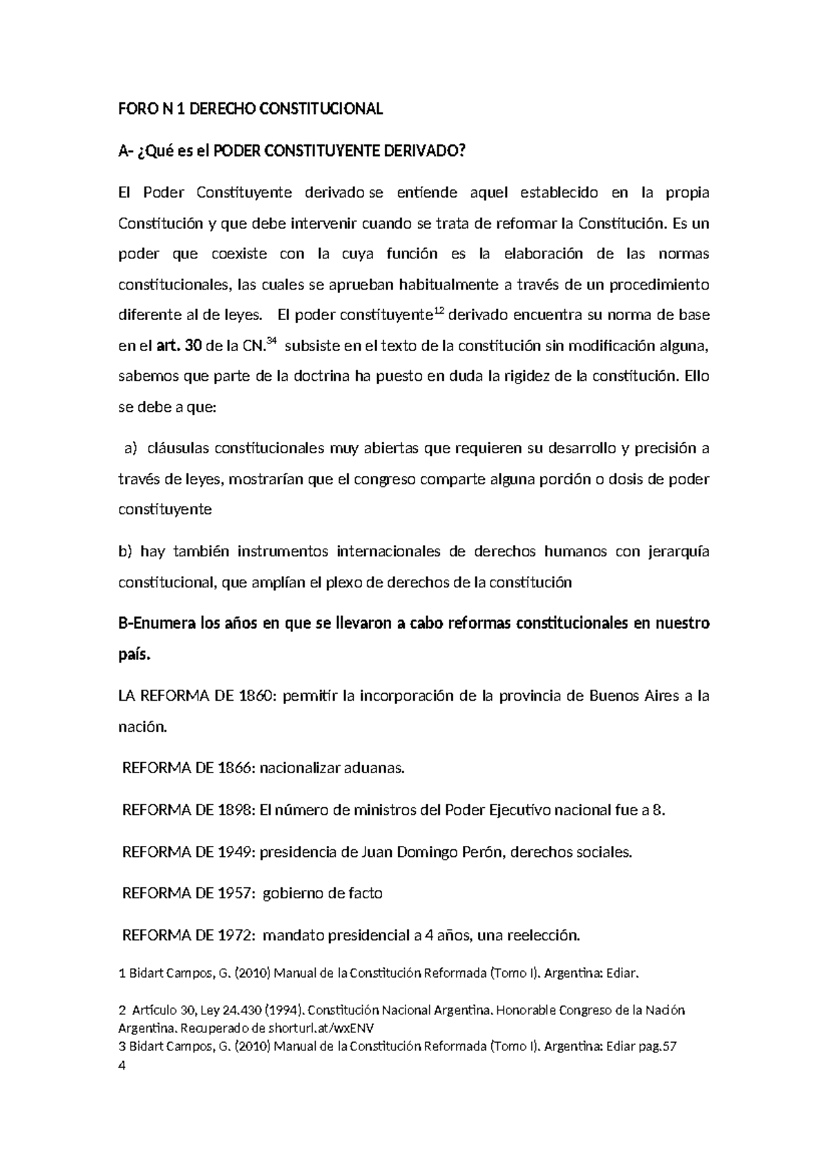 NG🍀 - FORO N 1 Derecho Constitucional - FORO N 1 DERECHO CONSTITUCIONAL ...
