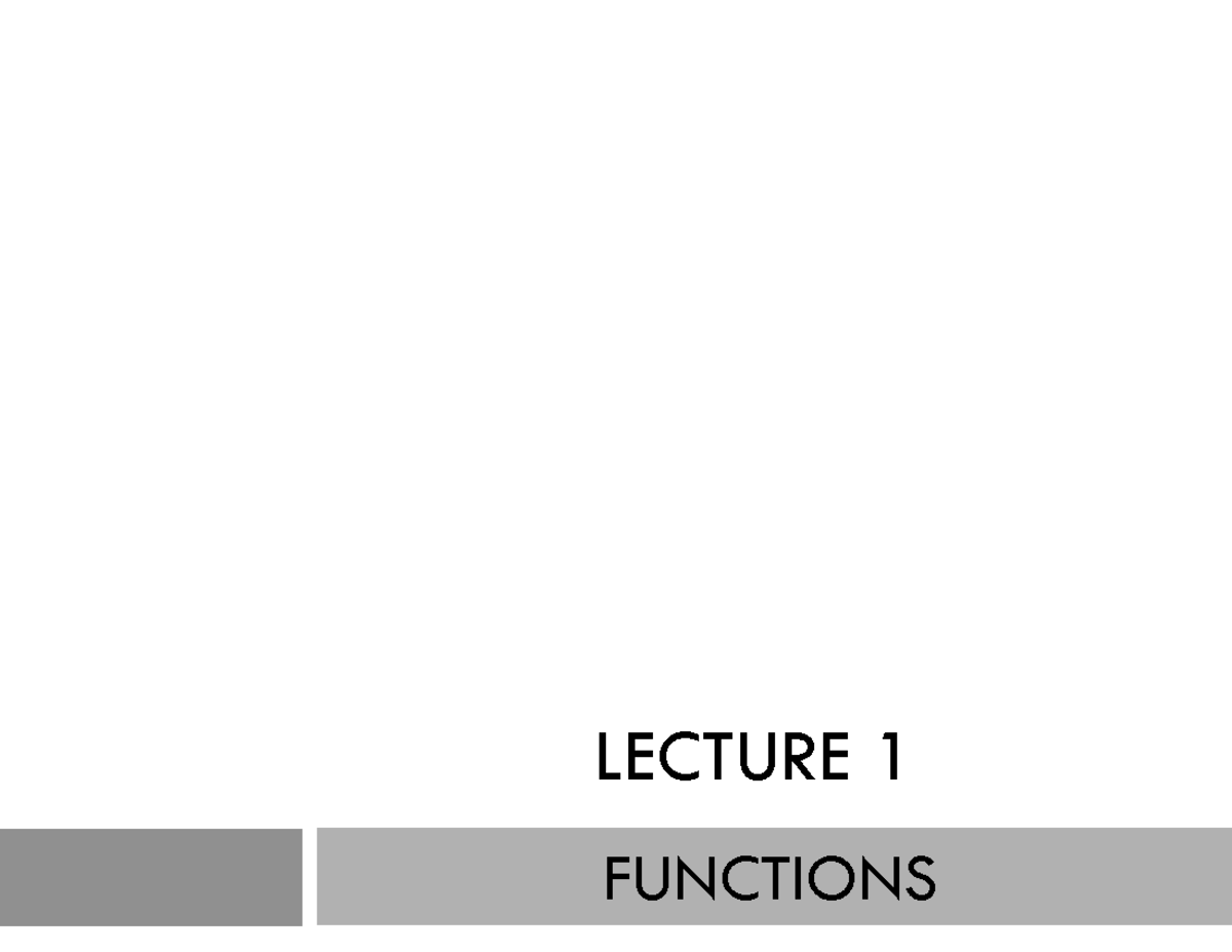 CEB2506 LECTURE 1: Functions, Graphs, and Inverse Functions - Studocu