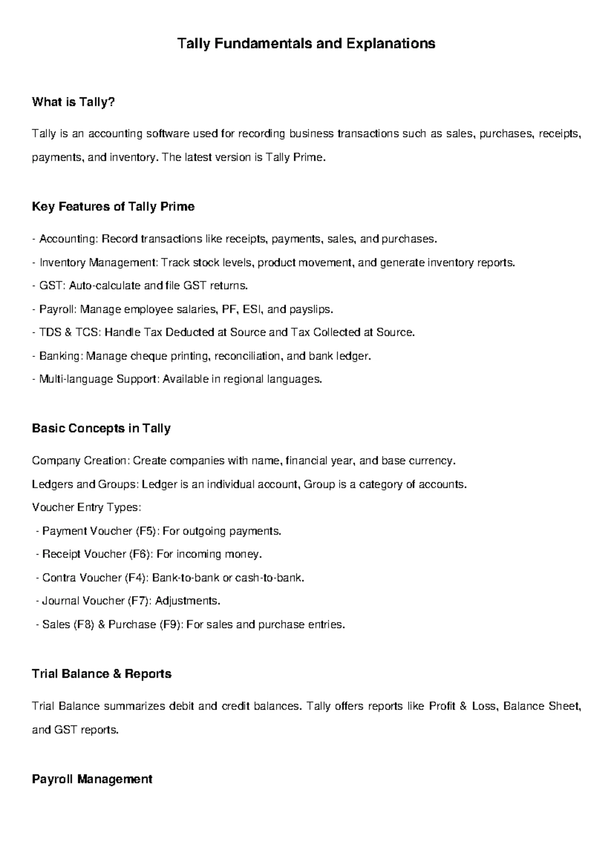 Tally Prime Notes English Translation - Tally Prime Notes - English ...