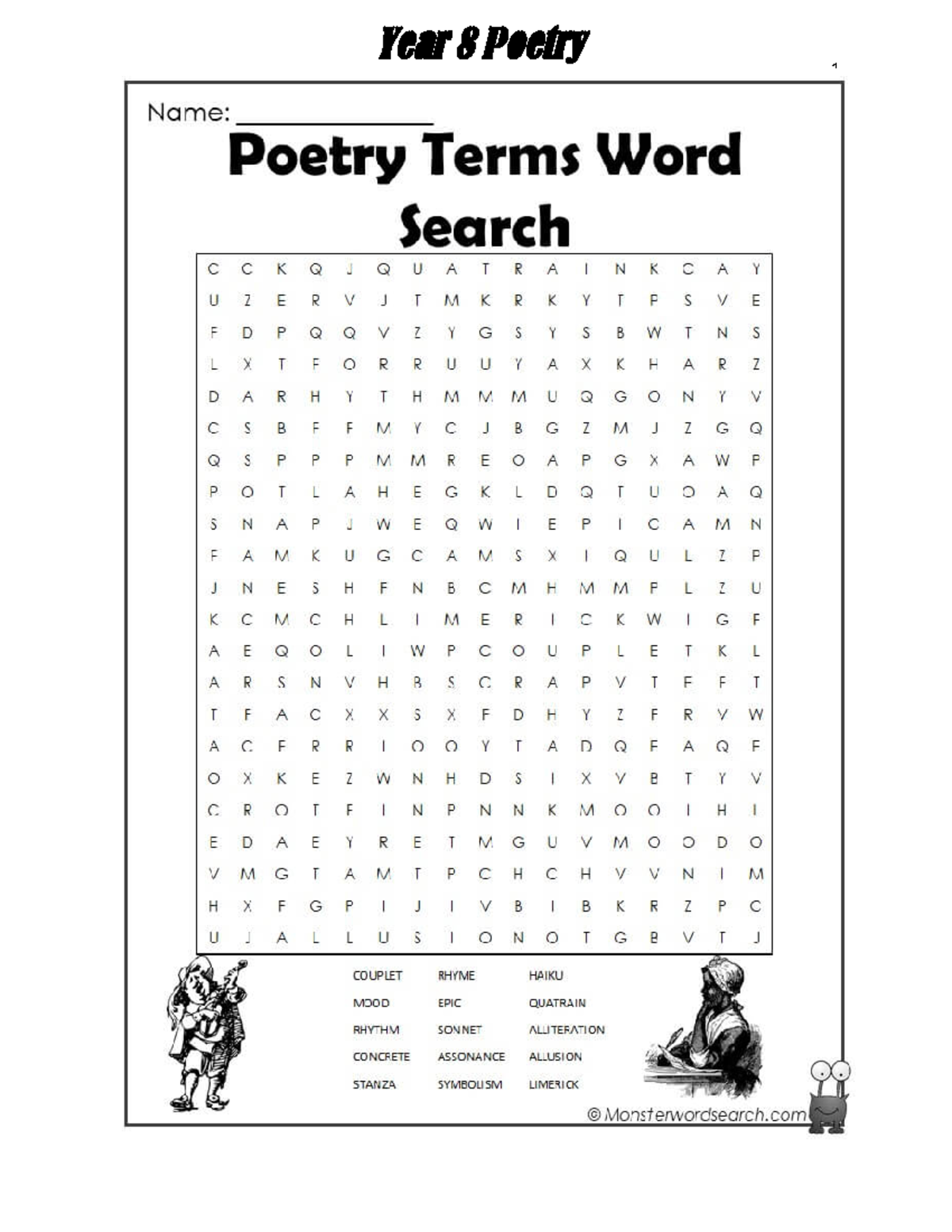 Year 8 Poetry Booklet: Exploring Poetic Techniques and Themes - Studocu