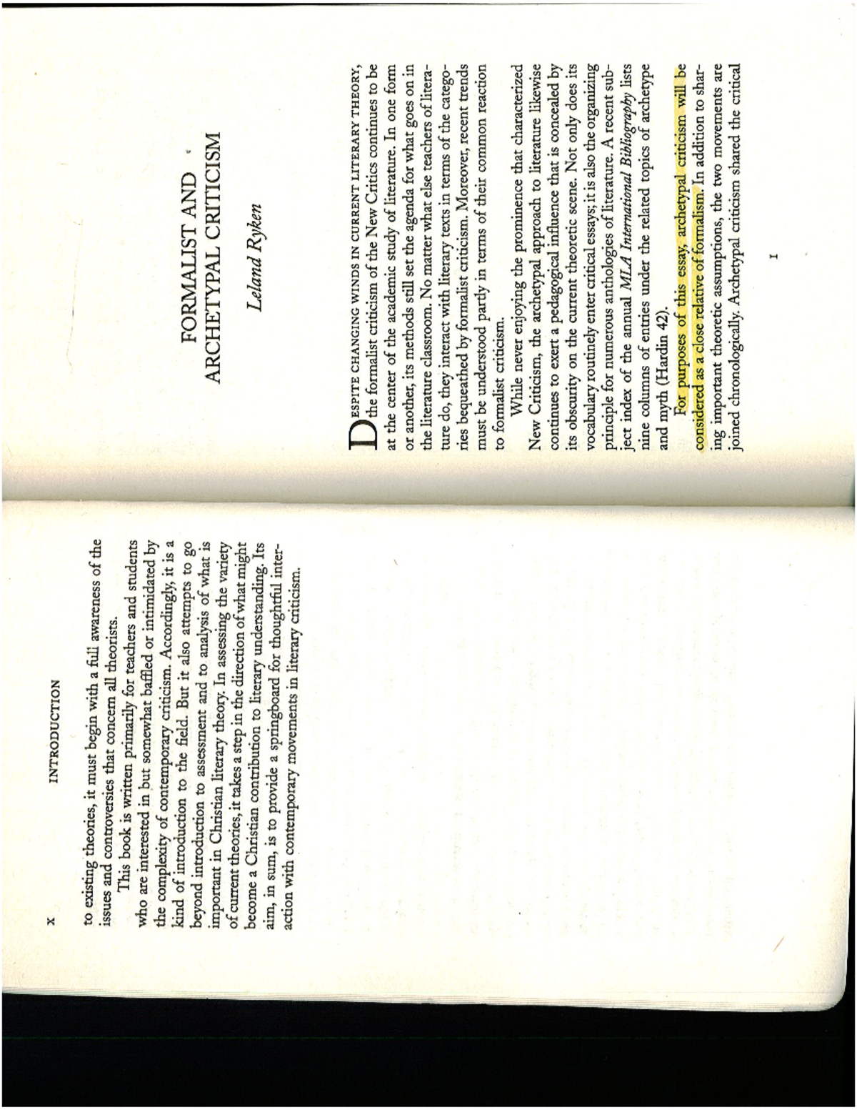 A-Formalist 1 - Lecture Notes on Formalist and Archetypal Criticism -  Studocu