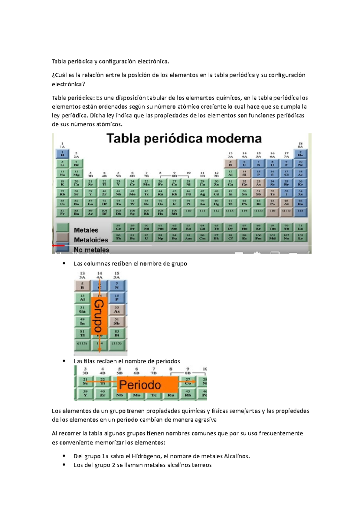 Configuración Electrónica y Tabla Periódica: Conexiones Esenciales - Studocu, image size:1200x1698