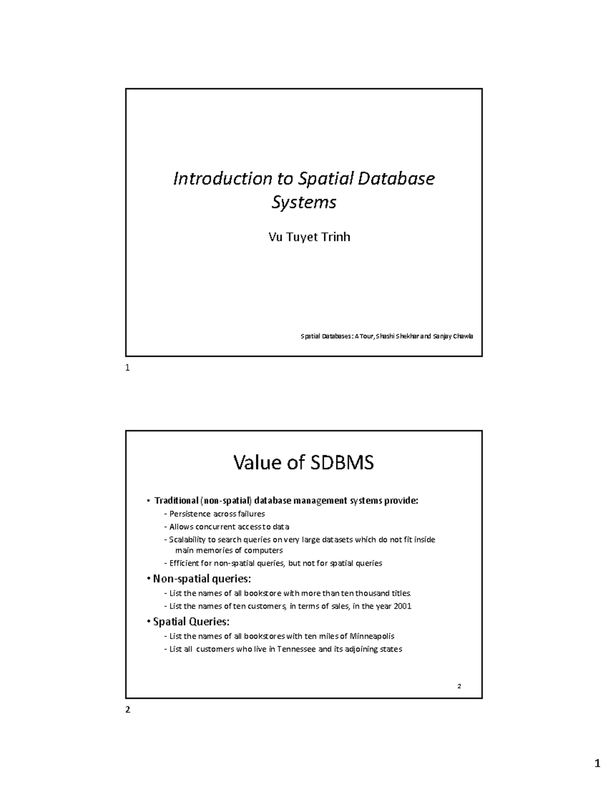 Notes 9 - Data modeling - Introduction to Spatial Database Systems Vu ...