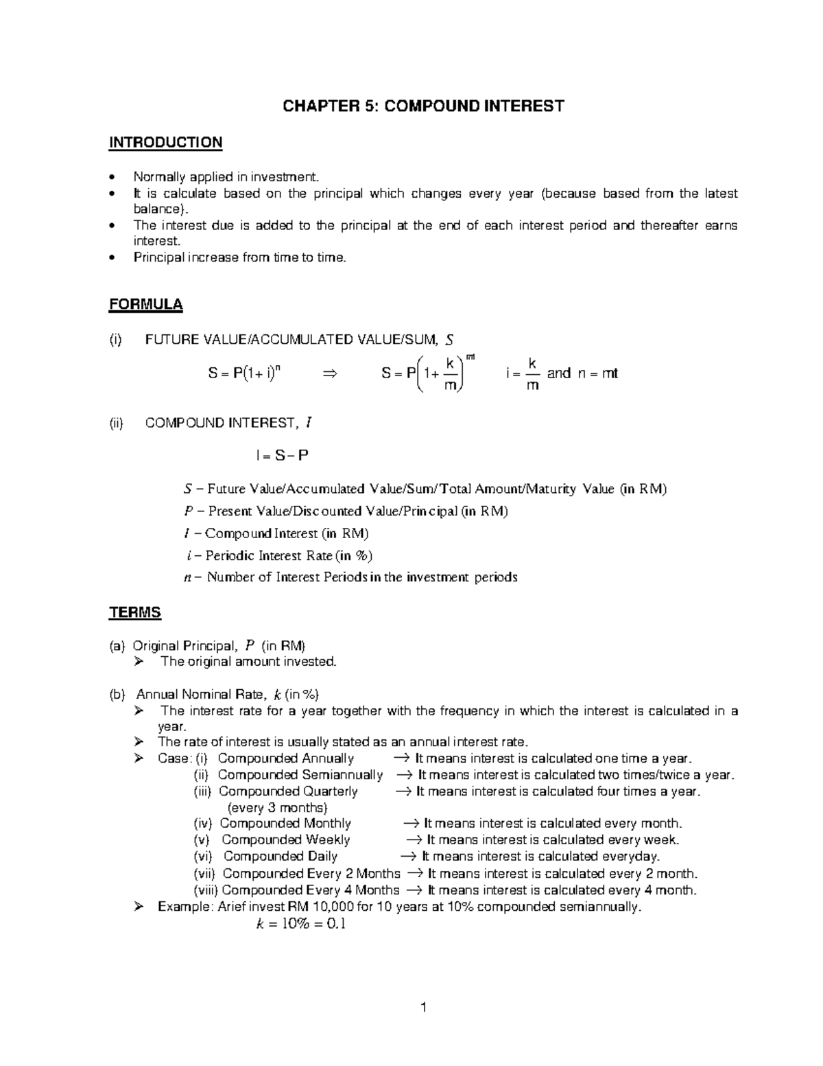 Chapter 5: Understanding Compound Interest and Its Calculations - Studocu