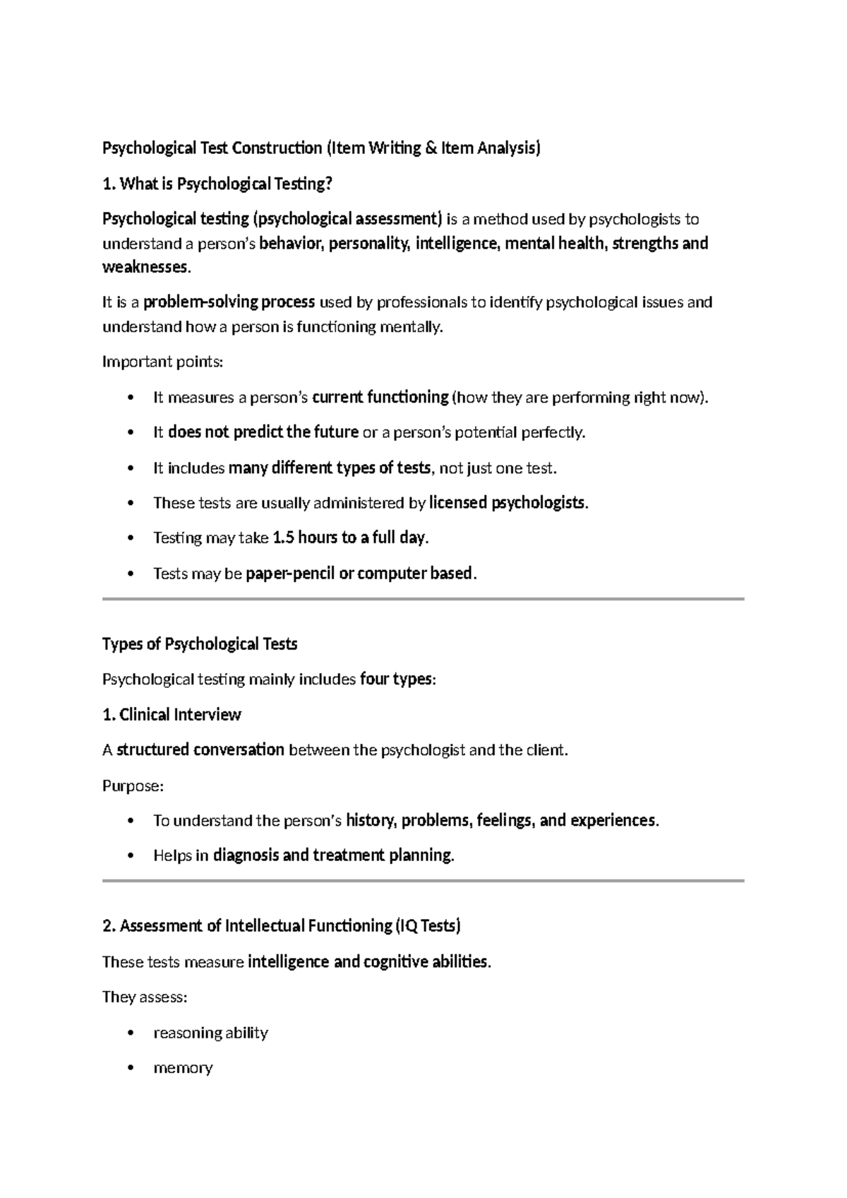 Psychological Testing: Construction, Analysis, and Validity Insights ...