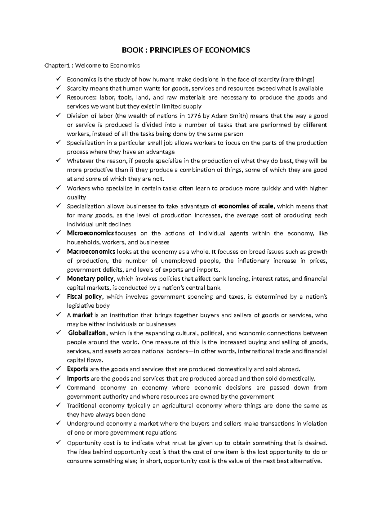 BOOK: PRINCIPLES OF ECONOMICS Chapter 1 - Introduction to Economics ...