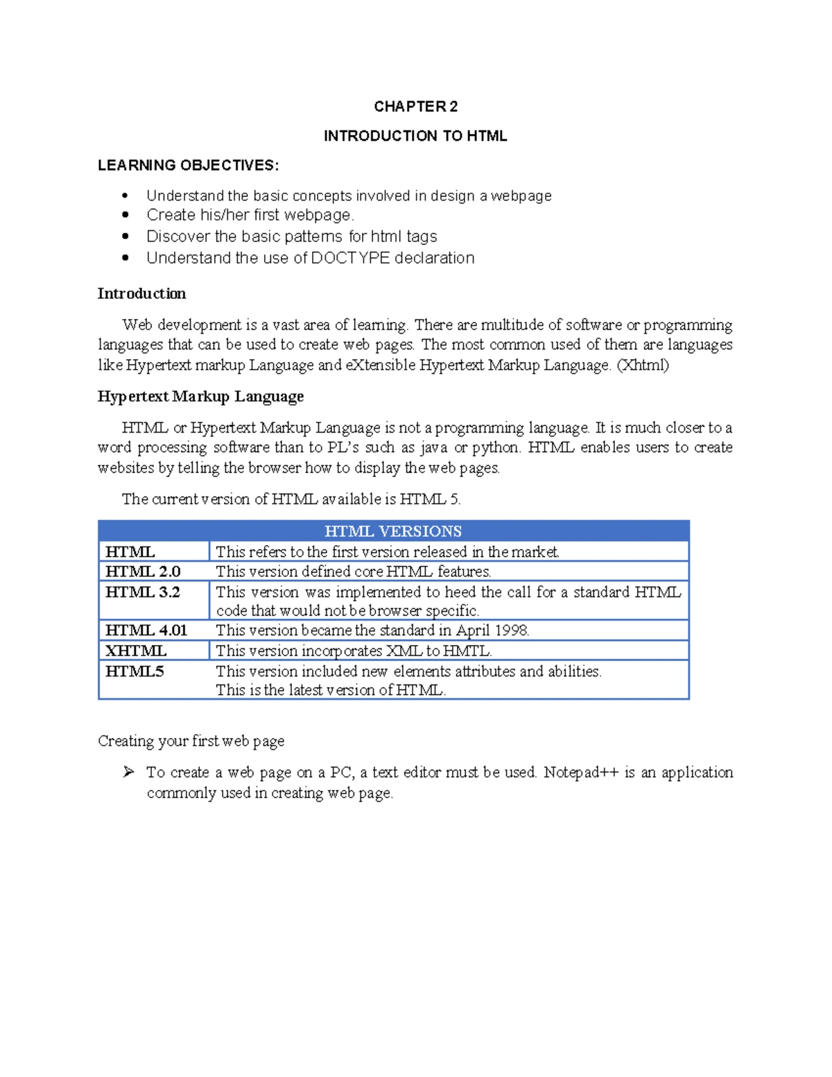 ITEC 50 - Chapter 1 - Introduction to Internet Fundamentals and HTML ...