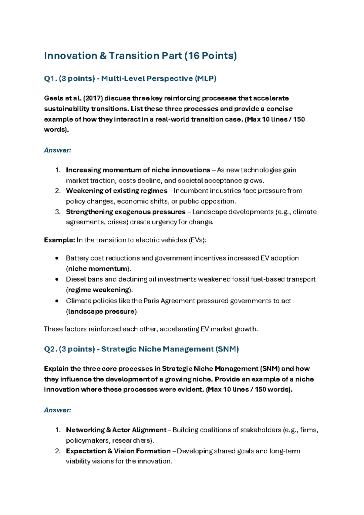 Practice Exam TRIG: Innovation Transitions & Sustainability Challenges ...