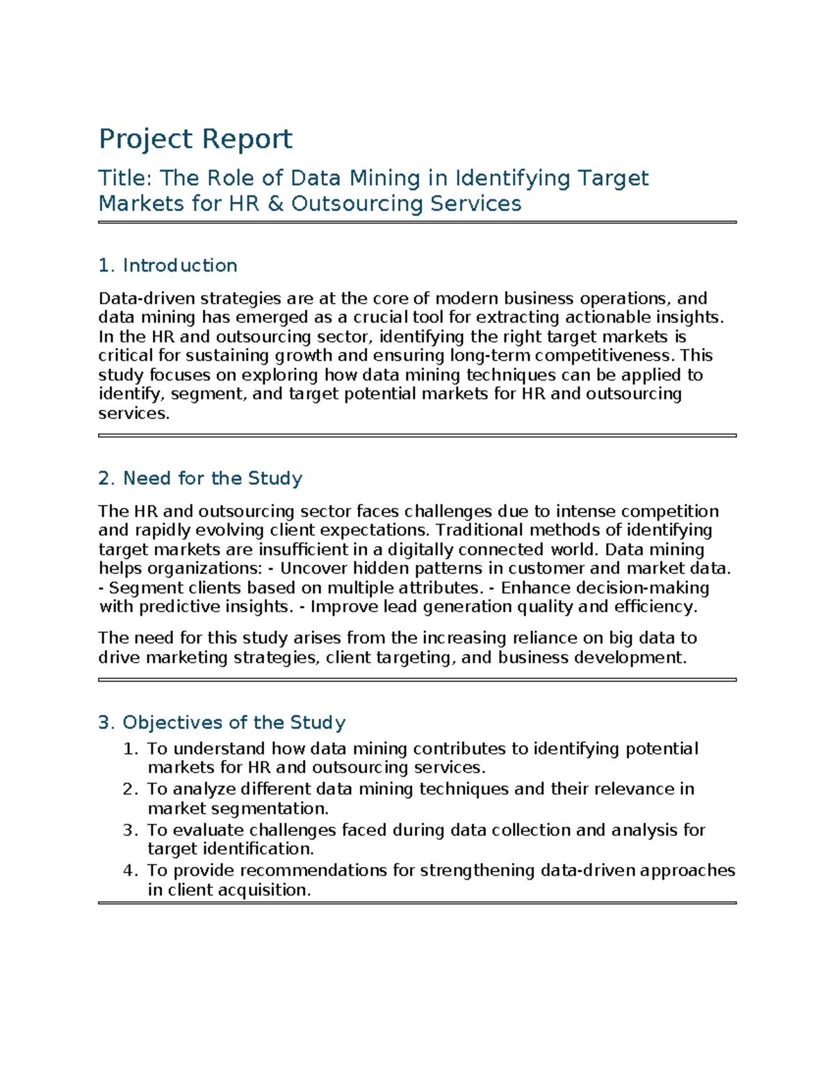 Data Mining Techniques for Target Market Identification in HR ...