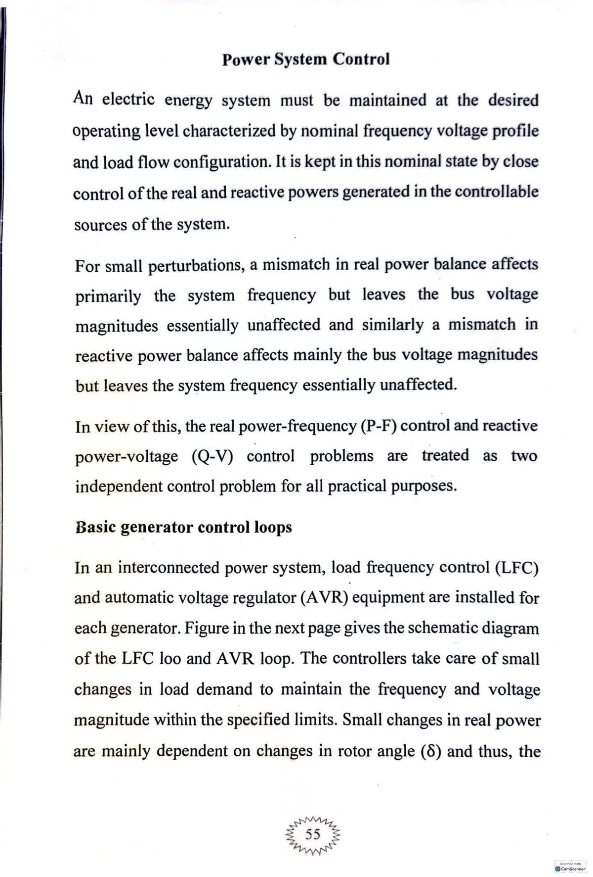 Power System Control (EE 305) - Understanding Frequency and Voltage ...