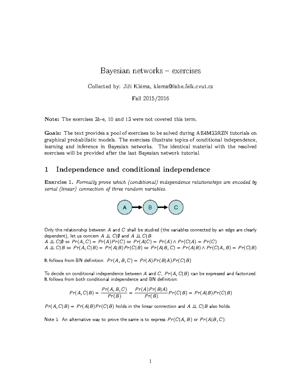 2021 Review Exercise 07: Bayesian Networks Support Notes - Studocu