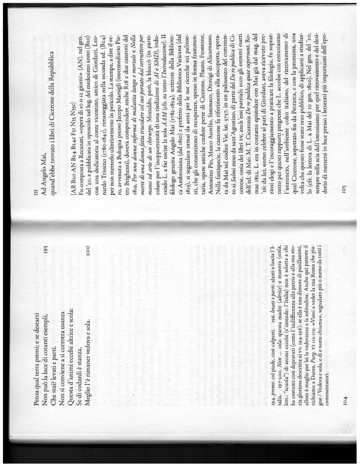 Leopardi: Ad Angelo Mai - Riflessioni e Ricerche Filologiche - Studocu