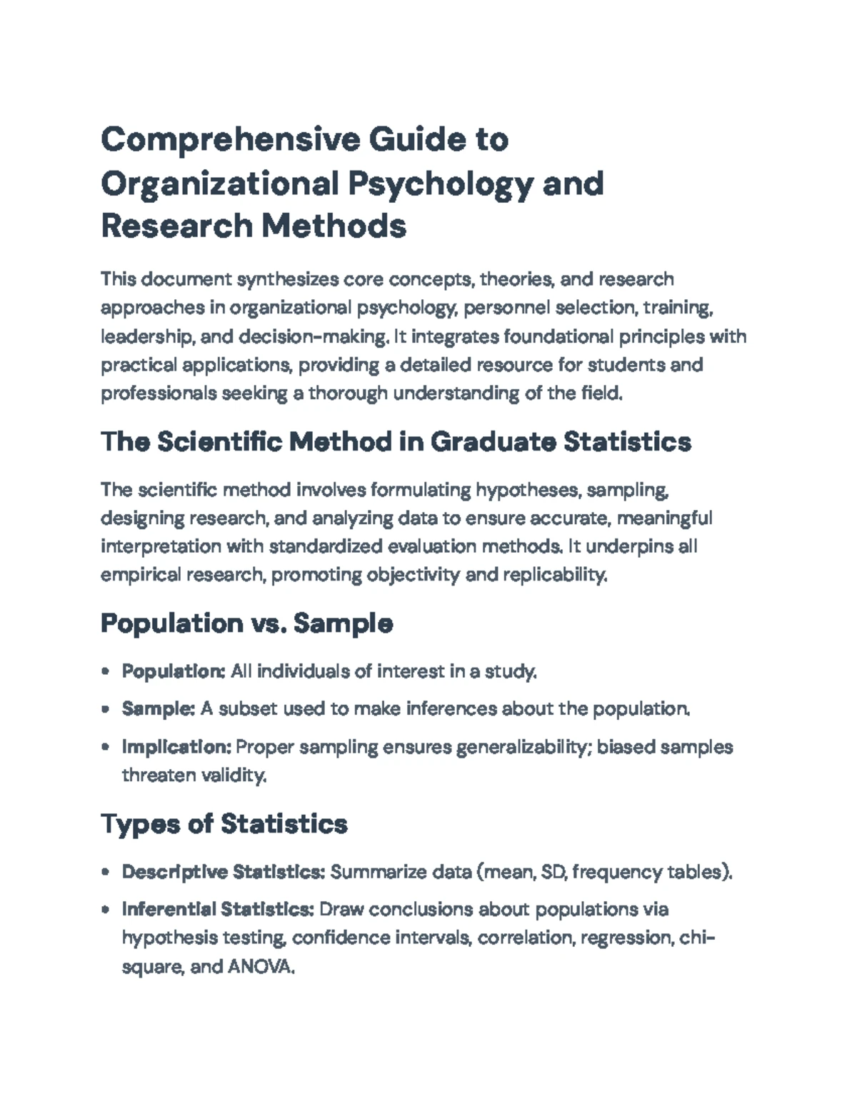 Comps Study Guide: Graduate Stats Validation Study Procedures & Best ...