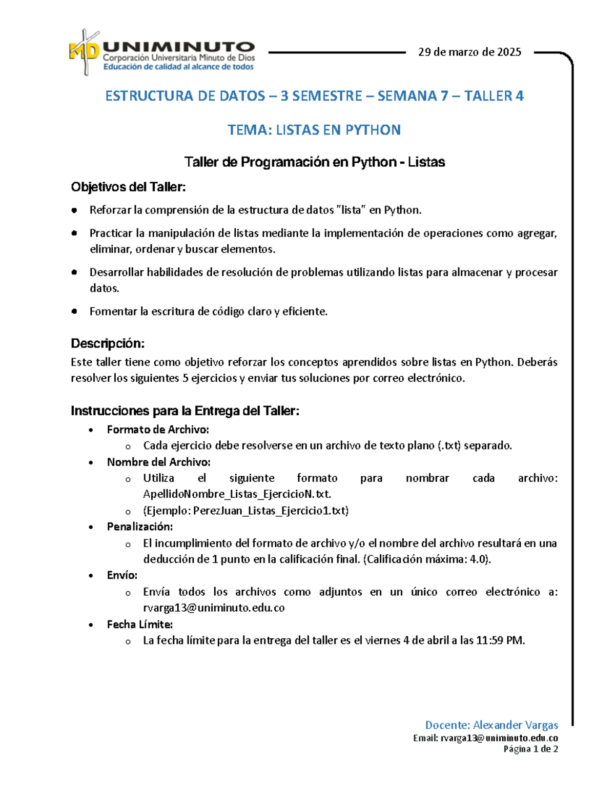 Semana 3 - Estructura de Datos 3 - Manejo de Excepciones en Python ...