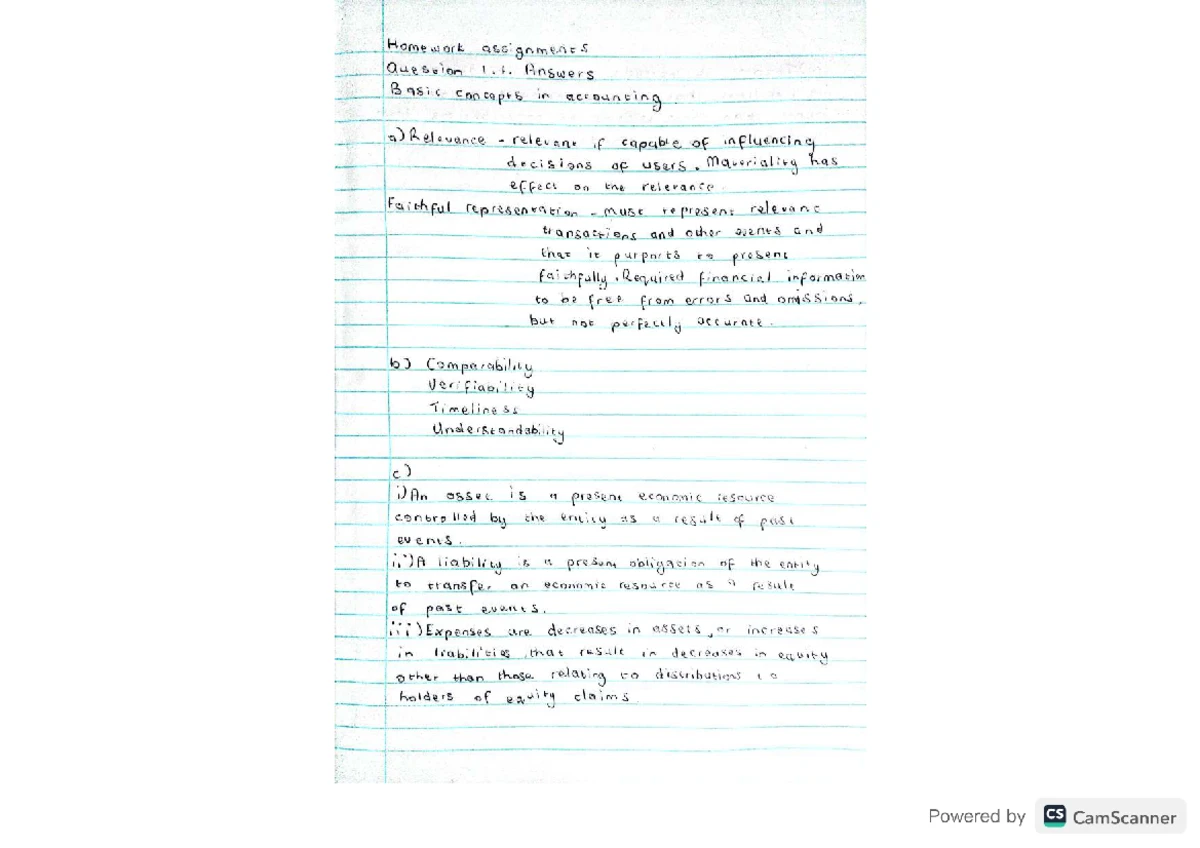 EACC 1614 Group A Homework Assignment: Basic Accounting Concepts - Studocu