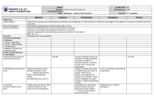 DLL Filipino 3 Q4 W8 - DAILY LESSON LOG - GRADES 1 to 12 DAILY LESSON ...