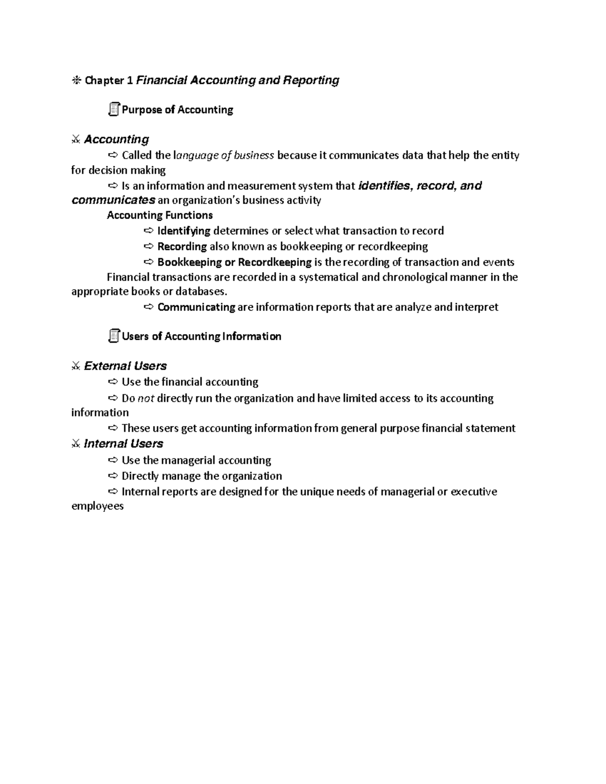 Chapter 1: Financial Accounting & Reporting Overview and Key Concepts ...