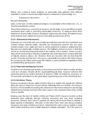 Classification of Projective Techniques - Personality and Personality ...