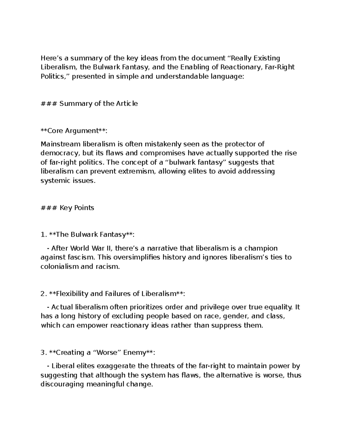 Liberalism and the Bulwark Fantasy: A Critical Analysis of Reactionary ...