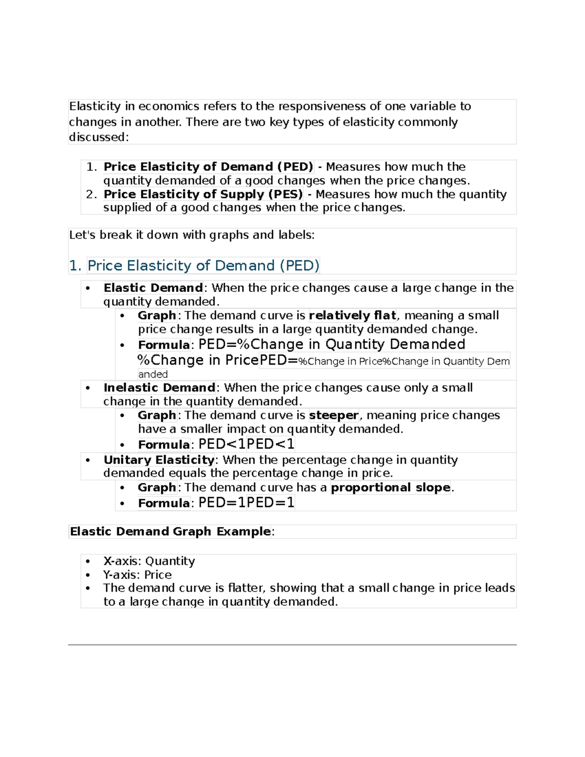 ECON 101: Understanding Elasticity - Demand and Supply Concepts - Studocu