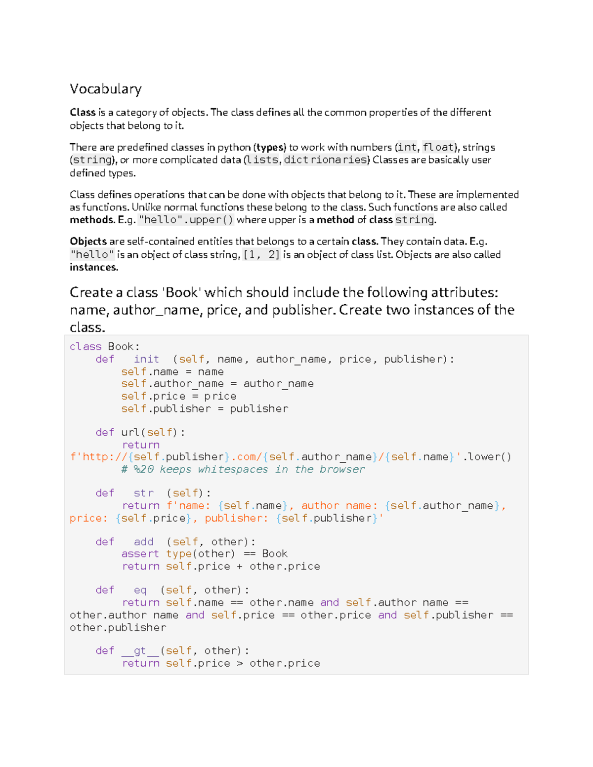 Exercise 04: Python Object-Oriented Programming Concepts - HWS 24/25 ...