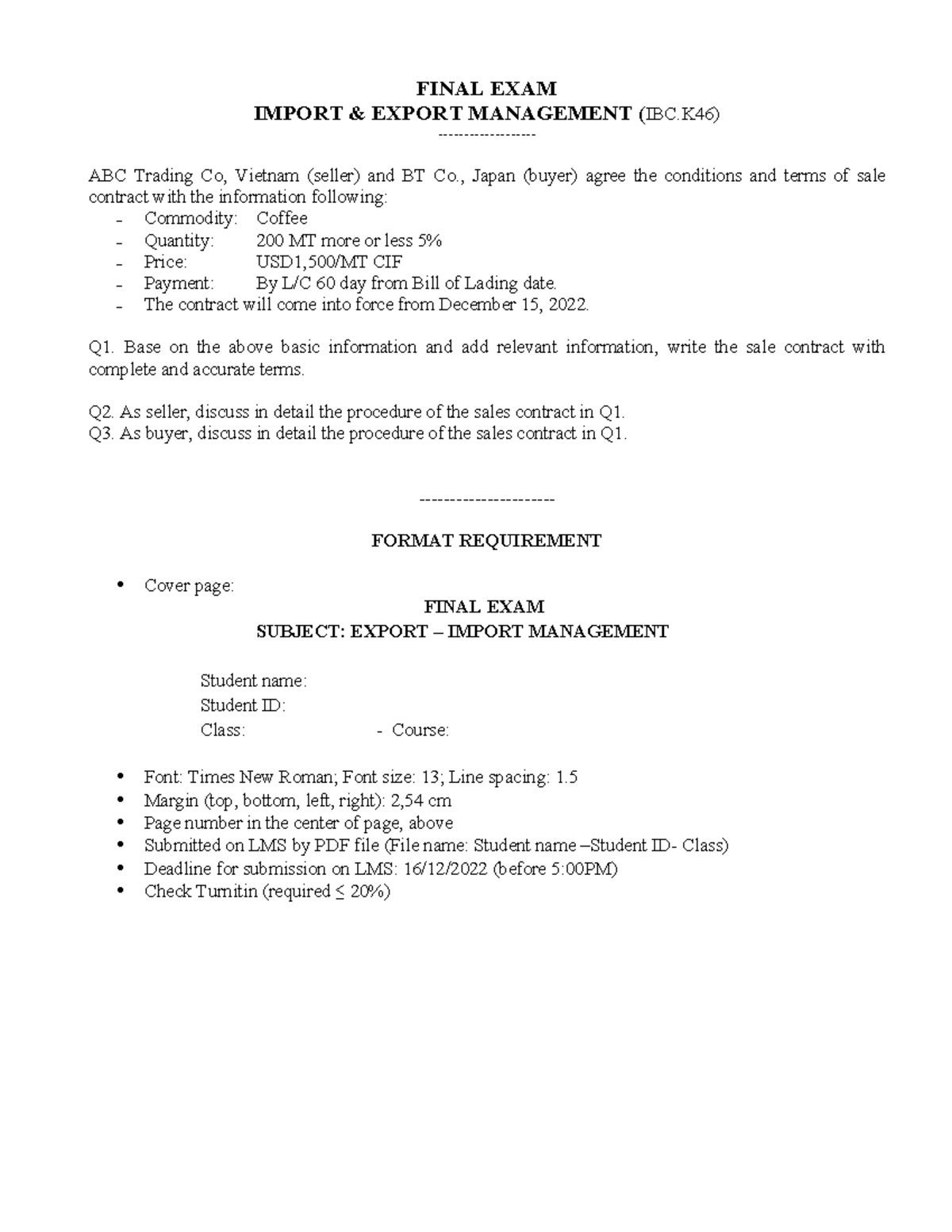 Application for Irrevocable Letter of Credit (LC) – Guidelines and Details  - Studocu