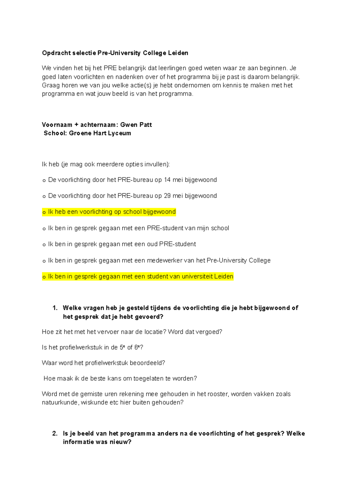 100411505 10037042 Pre-University Programma Kennisgeving - Studeersnel
