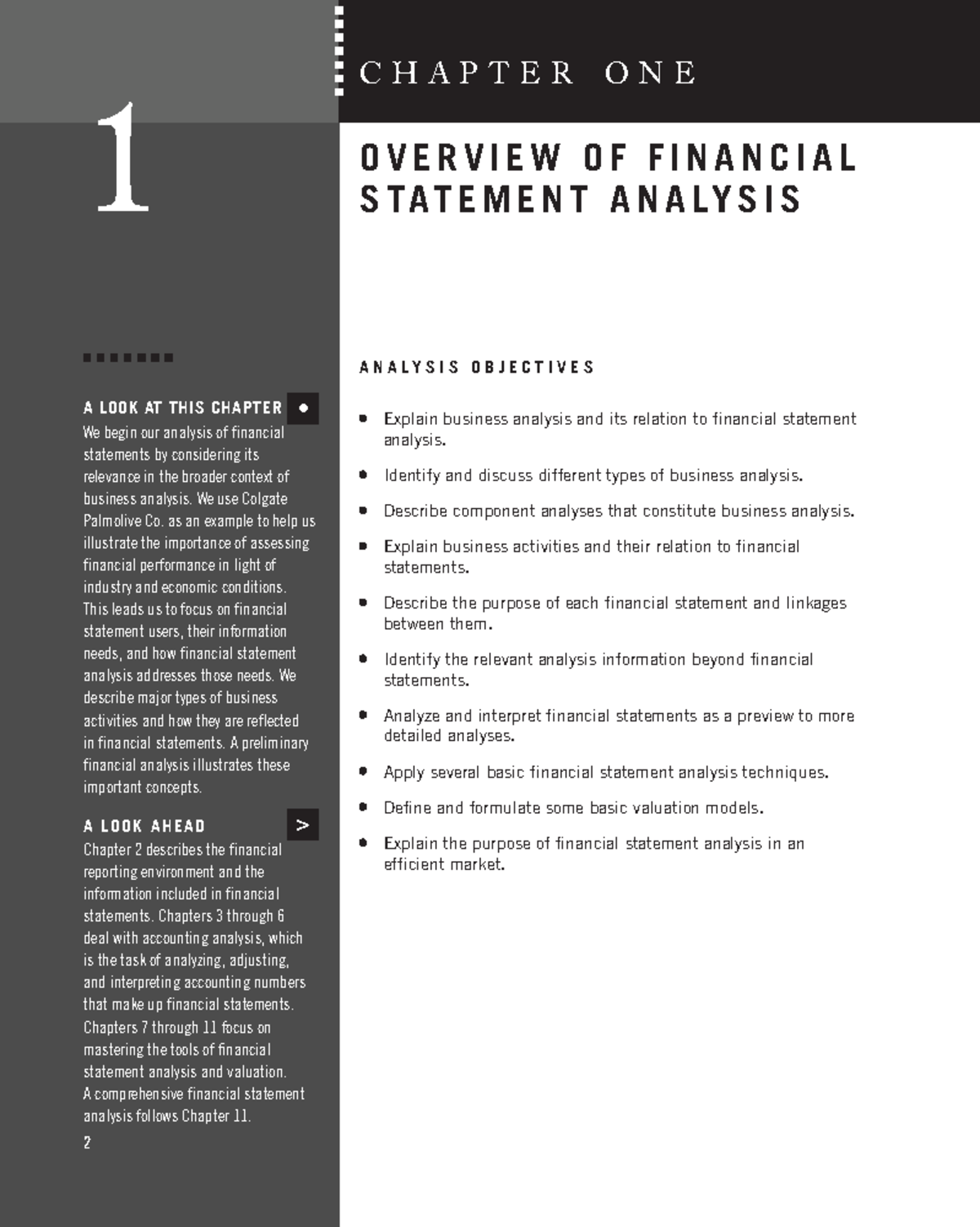 1 CHAPTER ONE: OVERVIEW OF FINANCIAL STATEMENT ANALYSIS - Studocu