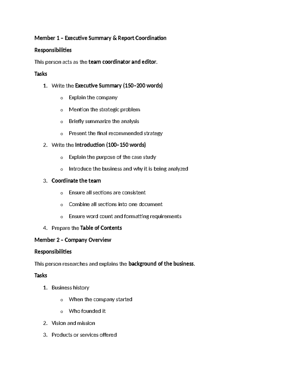 Group Assignment Draft: Executive Summary & Strategic Analysis - Studocu