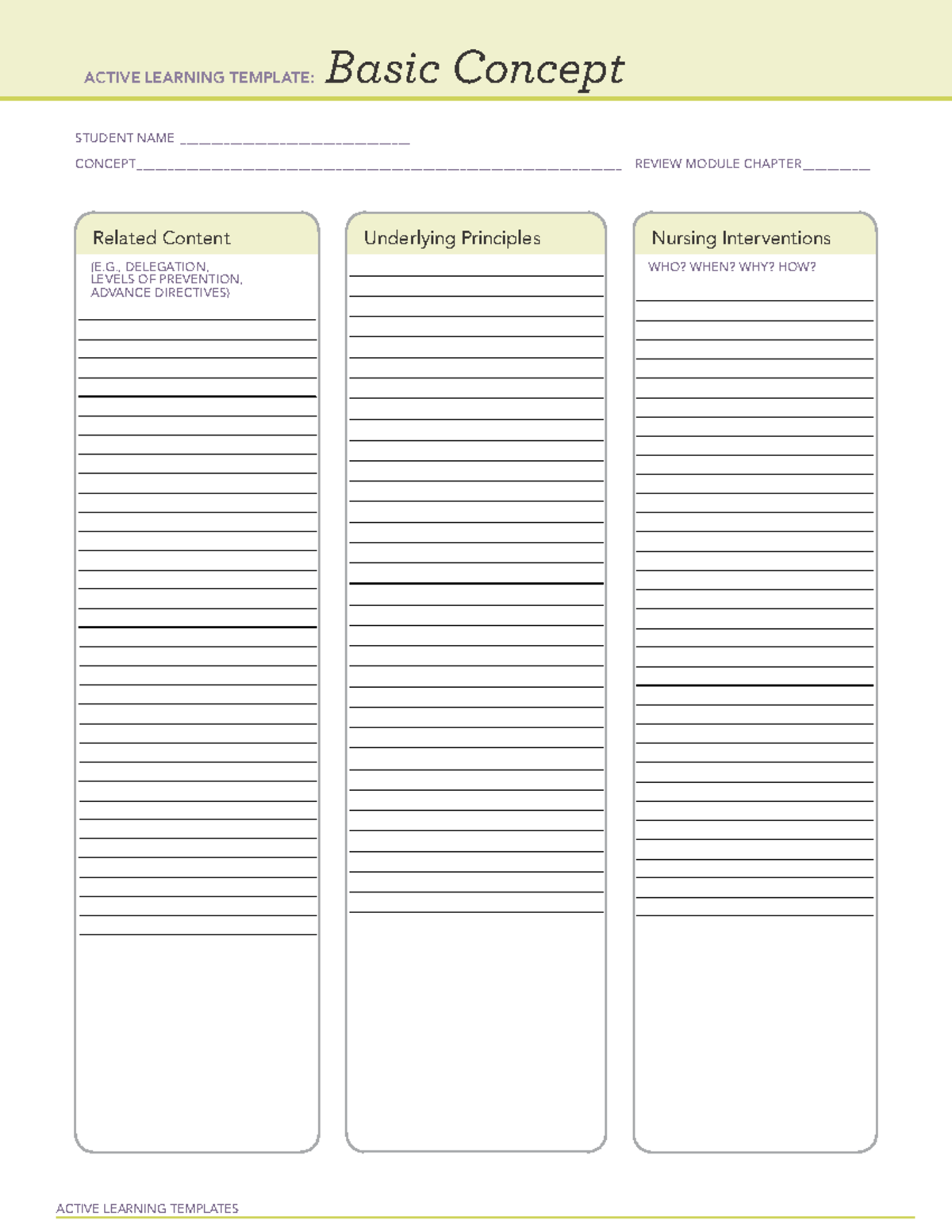 Basic Concept - ATI Templates - ACTIVE LEARNING TEMPLATES Basic Concept ...