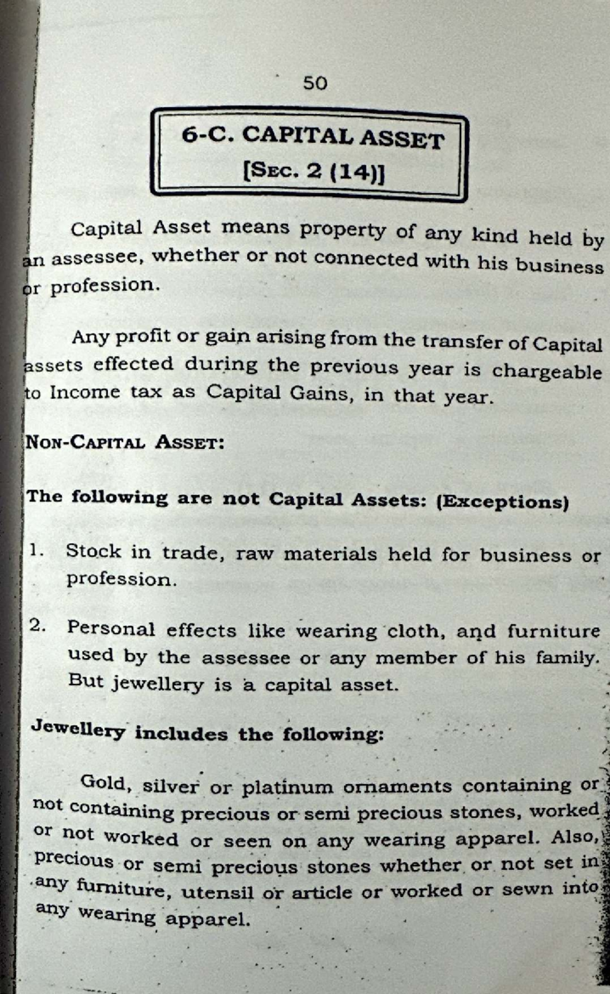 Easy Notes on Capital Asset (Course Code: 50 I F) - Studocu
